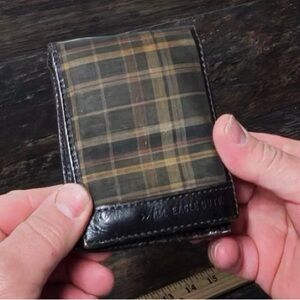 American Eagle Outfitters Checkered Leather Wallet Men’s Card Holder
